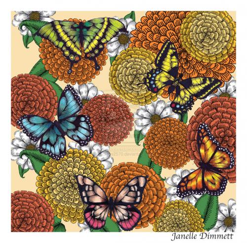 Flowers and Butterflies