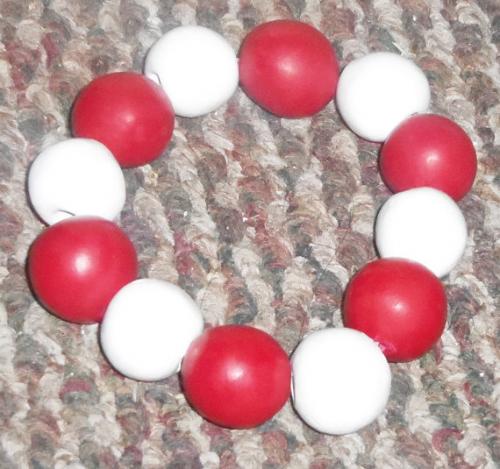 Red and White Bracelet