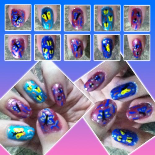 Butterfly Nail Art Manicure