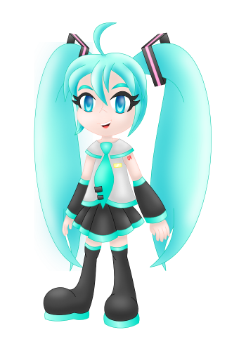 Vocaloid Miku Hatsune transparent