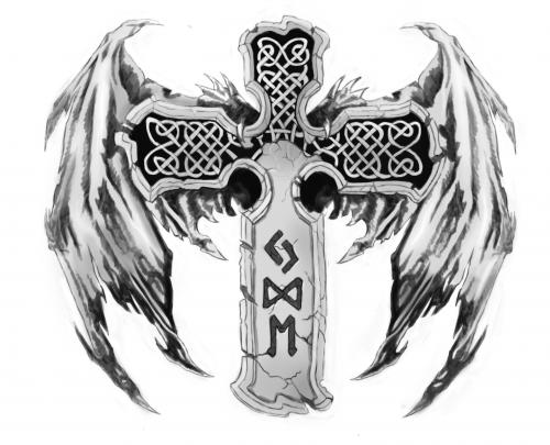 Celtic Cross with wings