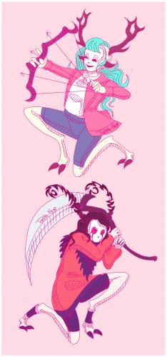 Ladies with masks